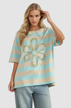 Load image into Gallery viewer, SWEET STRIPE BLOOM TEE