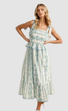 Load image into Gallery viewer, Peplum Hem Scalloped Lace Midi Dress