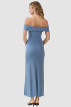 Load image into Gallery viewer, Off-shoulder Ribbed Knit Maxi Dress