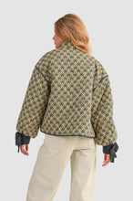 Load image into Gallery viewer, Floral Quilted Jacket With Ribbon Sleeve Detail