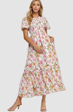 Load image into Gallery viewer, Petal Waltz Smocked Tiered Maxi Dress