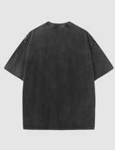 Load image into Gallery viewer, Short Sleeve T-Shirt Vintage Wash Tee Black Teeth Graphic Print