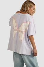 Load image into Gallery viewer, BUTTERFLY DREAMS OVERSIZED POCKET FRONT T-SHIRT