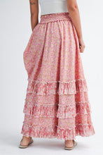 Load image into Gallery viewer, FLORAL RUFFLE MAXI SKIRT