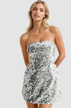 Load image into Gallery viewer, Party dress-Starlight Lace-up Sequin Mini Dress