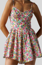 Load image into Gallery viewer, Pink Multi Floral Romper