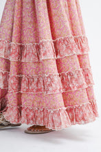Load image into Gallery viewer, FLORAL RUFFLE MAXI SKIRT