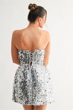 Load image into Gallery viewer, Party dress-Starlight Lace-up Sequin Mini Dress