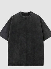 Load image into Gallery viewer, Black Cat Floral Pattern, Interesting Print, Vintage Washed Cotton T-SHIRTS