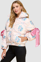 Load image into Gallery viewer, Floral Puffer Jacket