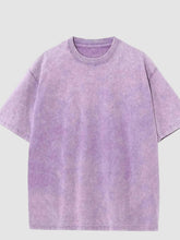 Load image into Gallery viewer, Black Cat Floral Pattern, Interesting Print, Vintage Washed Cotton T-SHIRTS