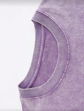 Load image into Gallery viewer, Black Cat Floral Pattern, Interesting Print, Vintage Washed Cotton T-SHIRTS