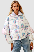 Load image into Gallery viewer, Floral Puffer Jacket