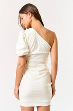 Load image into Gallery viewer, Asymmetrical Shoulder Waist Cut Out Dress

