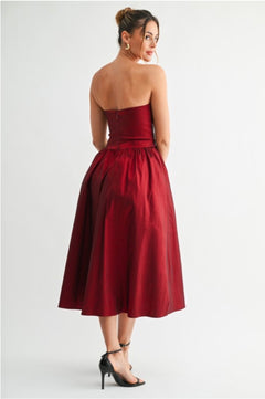 Party dress-Bloom Applique Midi Dress