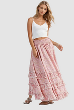 Load image into Gallery viewer, FLORAL RUFFLE MAXI SKIRT
