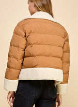 Load image into Gallery viewer, Sherpa Trim Padded Puffer Jacket
