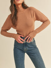 Load image into Gallery viewer, RIBBED MOCK NECK SWEATER
