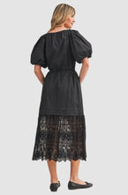 Load image into Gallery viewer, Puff Sleeve Tiered Lace Midi Dress
