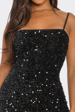 Load image into Gallery viewer, Party dress -Velvet Sequin Maxi Dress With Slit
