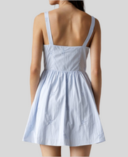 Load image into Gallery viewer, Women’s Light Blue Rayon Mini Dress – Sleeveless Casual Summer Outfit
