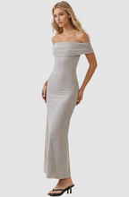 Load image into Gallery viewer, Off-shoulder Ribbed Knit Maxi Dress
