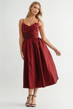 Load image into Gallery viewer, Party dress-Bloom Applique Midi Dress
