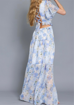 HALTER BACK NECK STRAP MAXI DRESS