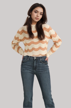 Load image into Gallery viewer, Piper- Wave Patterend Pointelle Sweater
