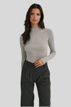 Load image into Gallery viewer, Ribbed Mock Neck Crop Sweater – Long Sleeve Knit Top for Women
