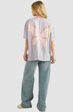 Load image into Gallery viewer, BUTTERFLY DREAMS OVERSIZED POCKET FRONT T-SHIRT
