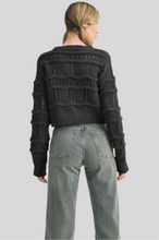 Load image into Gallery viewer, CROPPED POINTELLE SWEATER CARDIGAN
