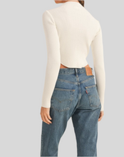 Load image into Gallery viewer, Ribbed Mock Neck Crop Sweater – Long Sleeve Knit Top for Women
