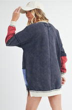 Load image into Gallery viewer, Rugby Color Block Stripe Sweatershirt
