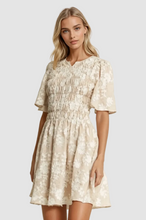 Load image into Gallery viewer, Floral Print Embroided Mini Dress
