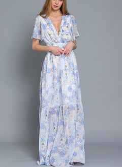 HALTER BACK NECK STRAP MAXI DRESS