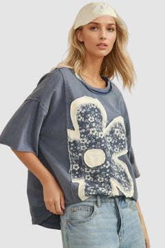FREE SPIRIT FLORAL PATCH TOP