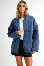Load image into Gallery viewer, perfect quilted washed oversized Dixie jacket
