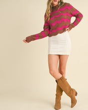 Load image into Gallery viewer, Piper- Wave Patterend Pointelle Sweater
