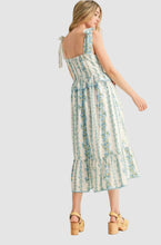 Load image into Gallery viewer, Peplum Hem Scalloped Lace Midi Dress
