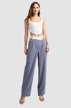 Load image into Gallery viewer, TAILORED PLEATED WOVEN PANTS WAISTBAND
