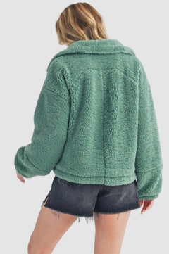 Sage green soft Kaori jacket.