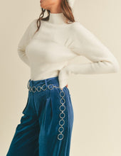 Load image into Gallery viewer, RIBBED MOCK NECK SWEATER
