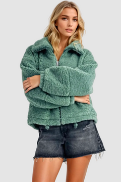 Sage green soft Kaori jacket.