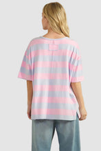 Load image into Gallery viewer, SWEET STRIPE BLOOM TEE
