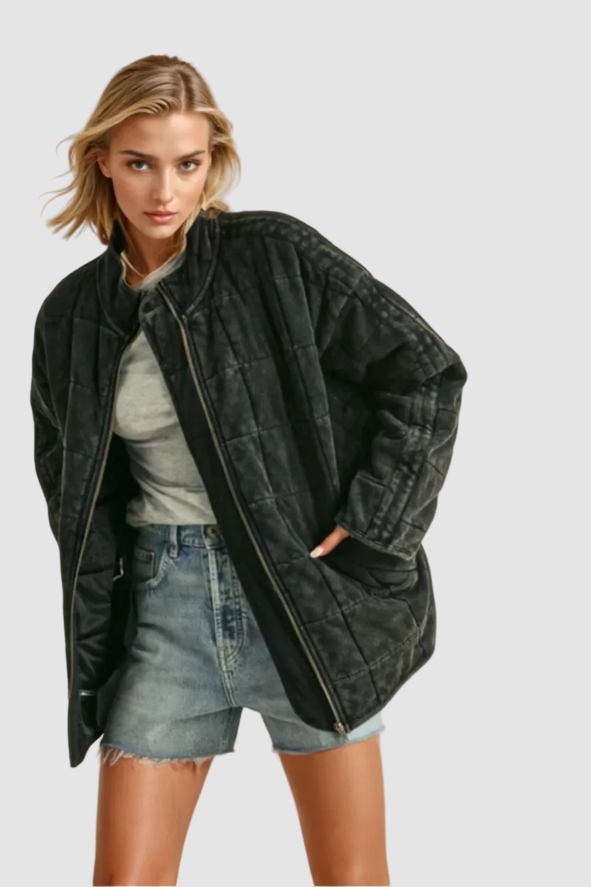 perfect quilted washed oversized Dixie jacket