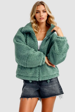 Sage green soft Kaori jacket.