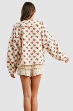 Load image into Gallery viewer, Floral Puffy Tie-front Long Sleeve Jacket
