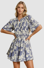 Load image into Gallery viewer, Floral Print Embroided Mini Dress
