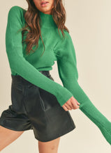 Load image into Gallery viewer, RIBBED MOCK NECK SWEATER
